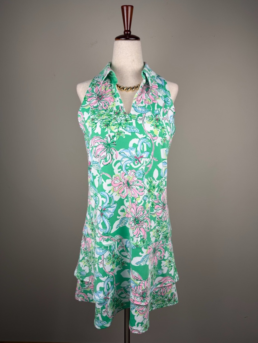 Lilly Pulitzer Luxletic Dania Dress UPF 50+ Tennis Dress Floral Print M - Picture 5 of 14